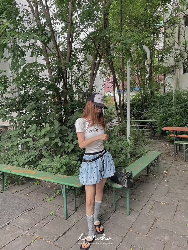 馬蹄彈性短袖上衣